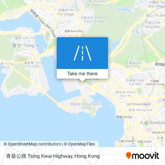 青葵公路 Tsing Kwai Highway map