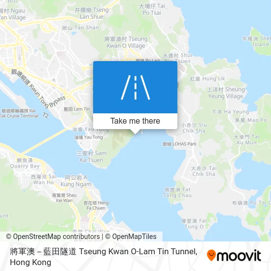 將軍澳－藍田隧道 Tseung Kwan O-Lam Tin Tunnel map