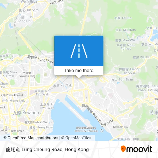 龍翔道 Lung Cheung Road map