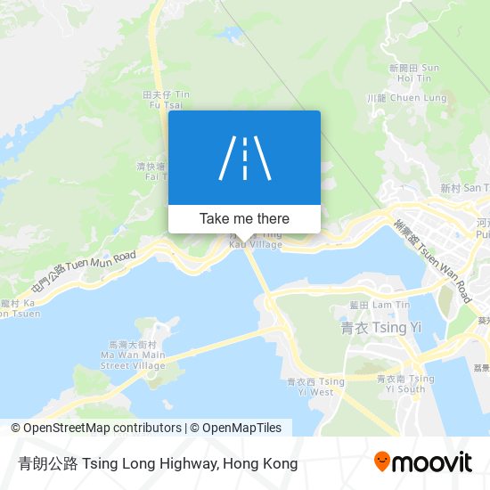 青朗公路 Tsing Long Highway map