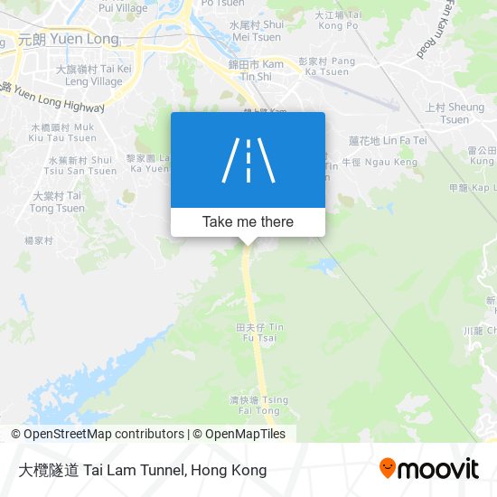 大欖隧道 Tai Lam Tunnel map