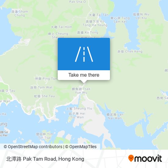 北潭路 Pak Tam Road map