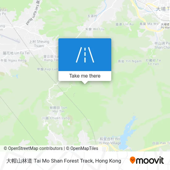 大帽山林道 Tai Mo Shan Forest Track map