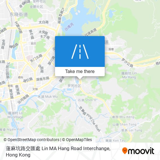 蓮麻坑路交匯處 Lin MA Hang Road Interchange map