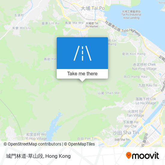 城門林道-草山段 map