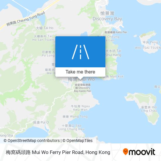 梅窩碼頭路 Mui Wo Ferry Pier Road map