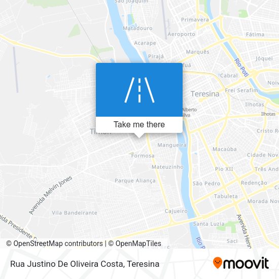 Rua Justino De Oliveira Costa map