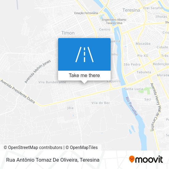 Rua Antônio Tomaz De Oliveira map