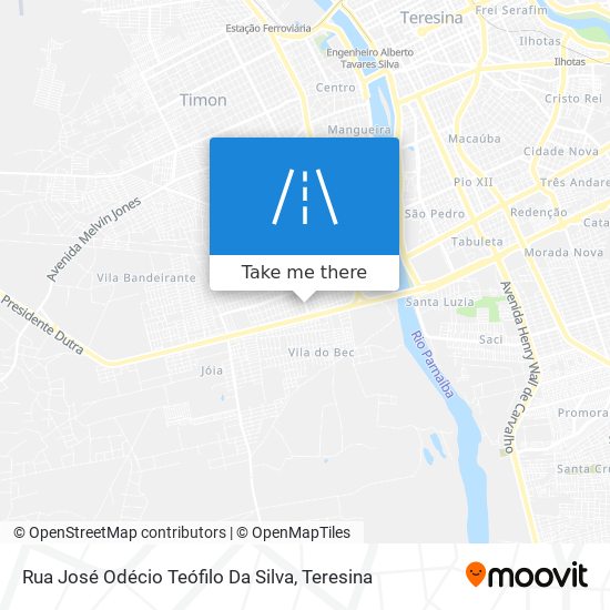 Rua José Odécio Teófilo Da Silva map