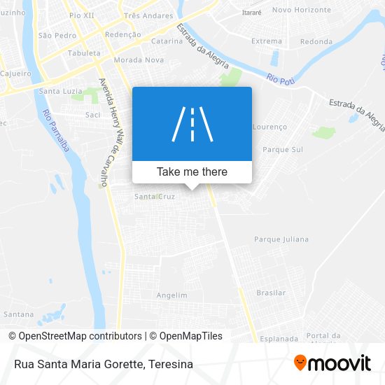 Rua Santa Maria Gorette map