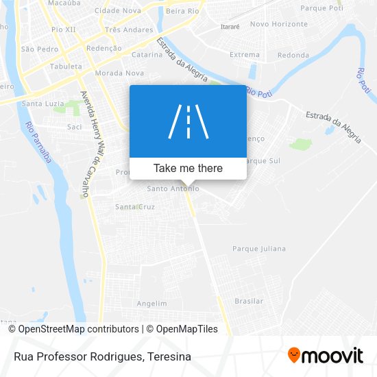 Rua Professor Rodrigues map