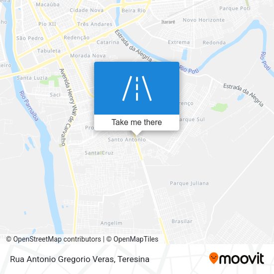 Rua Antonio Gregorio Veras map