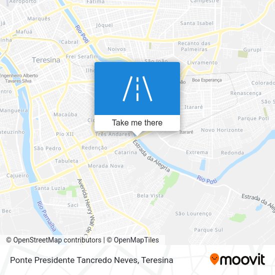 Ponte Presidente Tancredo Neves map