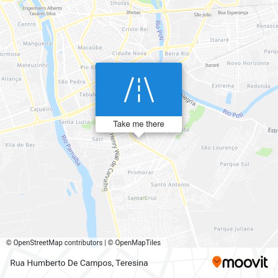 Rua Humberto De Campos map
