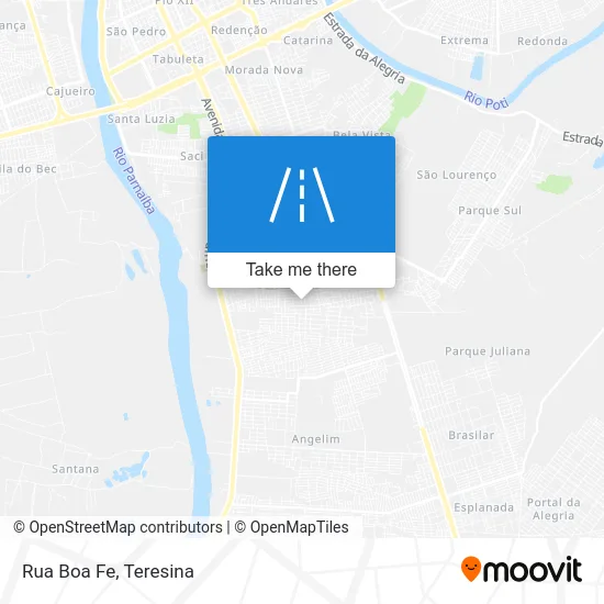 Rua Boa Fe map