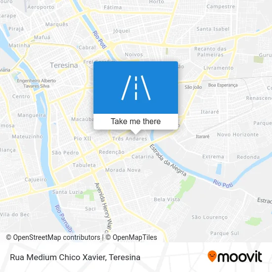Rua Medium Chico Xavier map