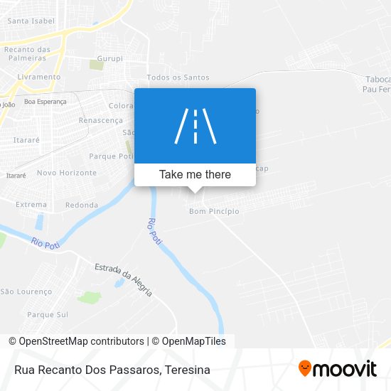 Rua Recanto Dos Passaros map