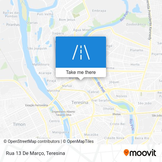Rua 13 De Março map
