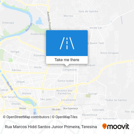Rua Marcos Hidd Santos Junior Primeira map