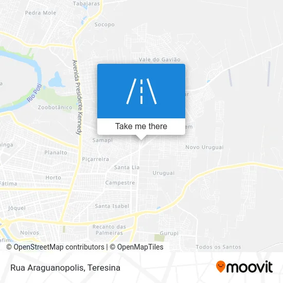Rua Araguanopolis map