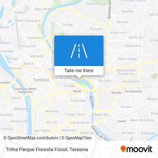 Trilha Parque Floresta Fóssil map