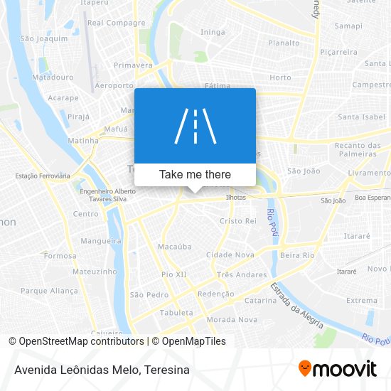 Avenida Leônidas Melo map