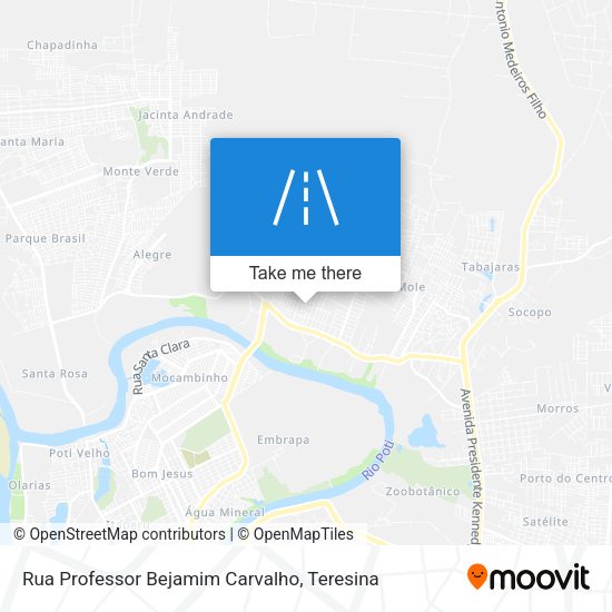 Rua Professor Bejamim Carvalho map