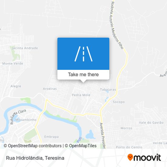 Rua Hidrolândia map