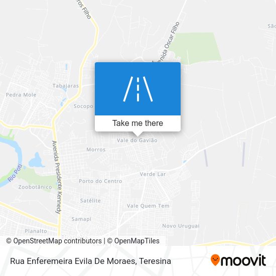 Rua Enferemeira Evila De Moraes map