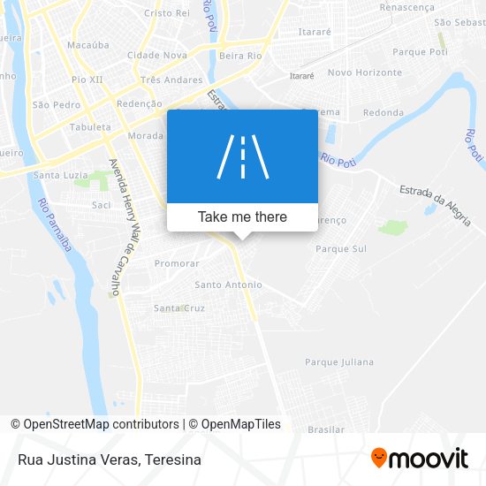 Rua Justina Veras map