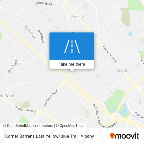 Karner Barrens East Yellow / Blue Trail map