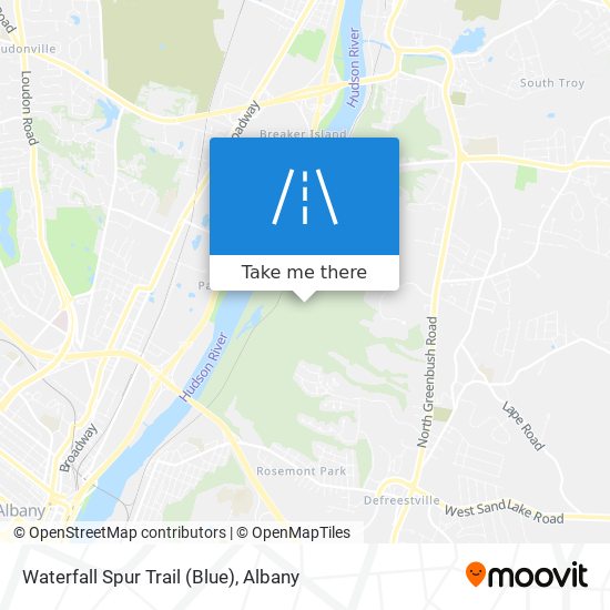 Mapa de Waterfall Spur Trail (Blue)