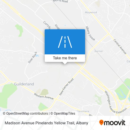 Madison Avenue Pinelands Yellow Trail map