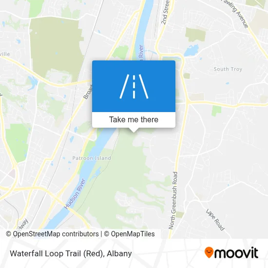 Waterfall Loop Trail (Red) map