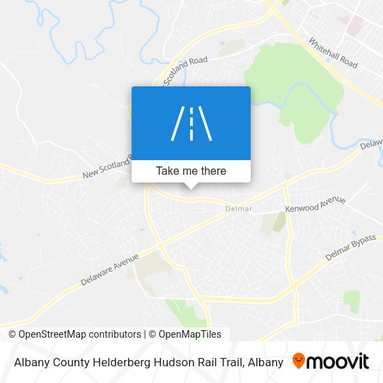 Albany County Helderberg Hudson Rail Trail map
