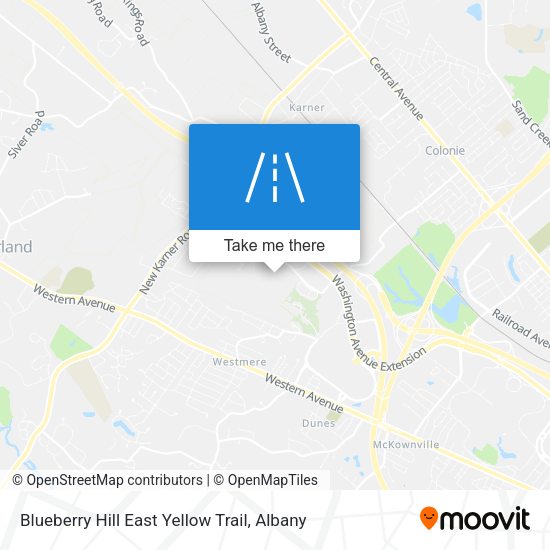Mapa de Blueberry Hill East Yellow Trail