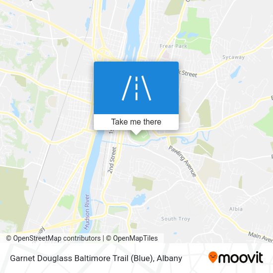 Mapa de Garnet Douglass Baltimore Trail (Blue)