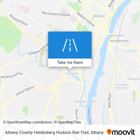 Mapa de Albany County Helderberg Hudson Rail Trail