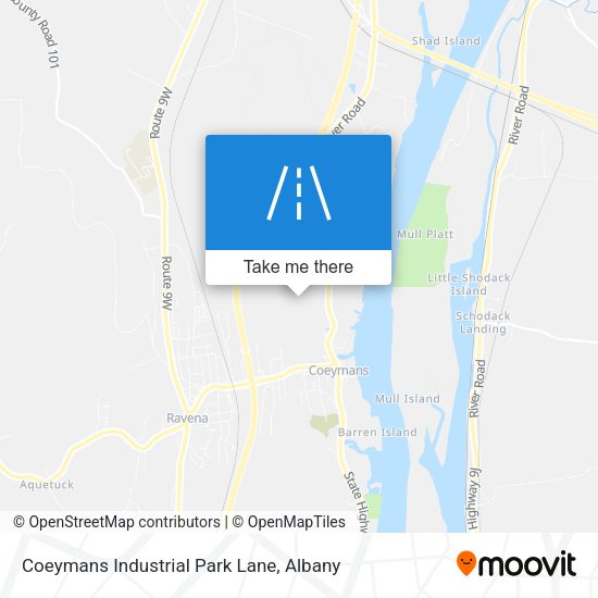 Mapa de Coeymans Industrial Park Lane