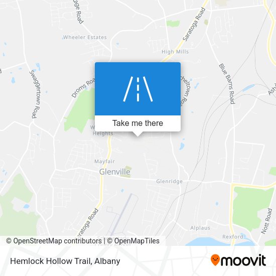 Mapa de Hemlock Hollow Trail