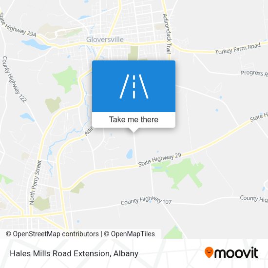 Hales Mills Road Extension map