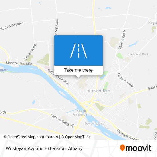 Wesleyan Avenue Extension map