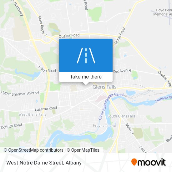 West Notre Dame Street map