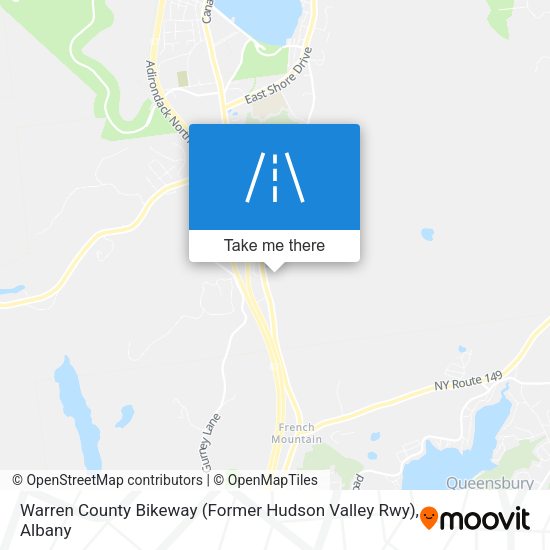 Warren County Bikeway (Former Hudson Valley Rwy) map