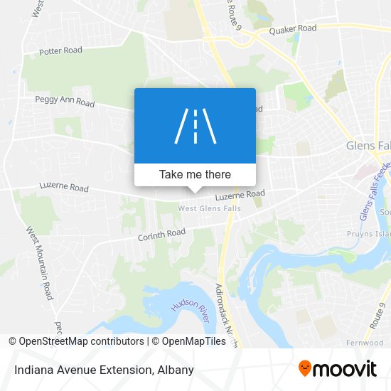 Indiana Avenue Extension map