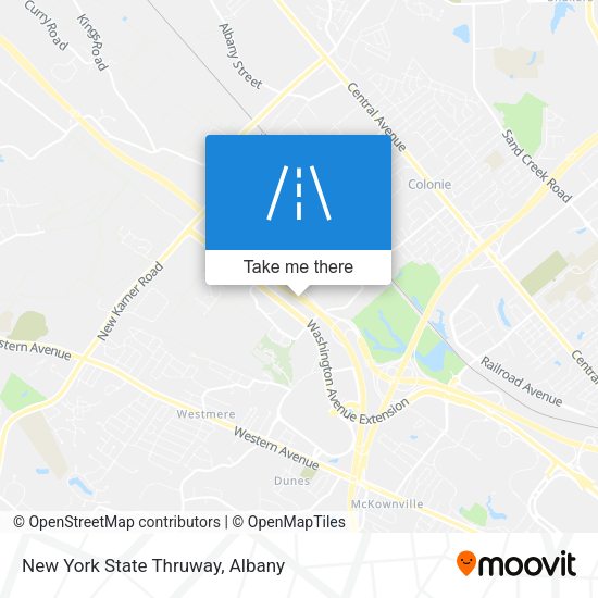New York State Thruway map