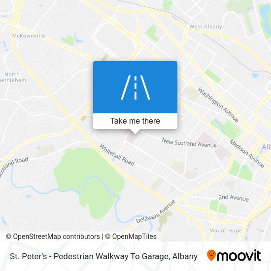 St. Peter's - Pedestrian Walkway To Garage map
