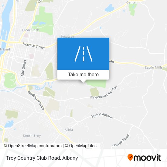 Troy Country Club Road map