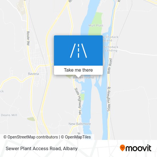 Sewer Plant Access Road map