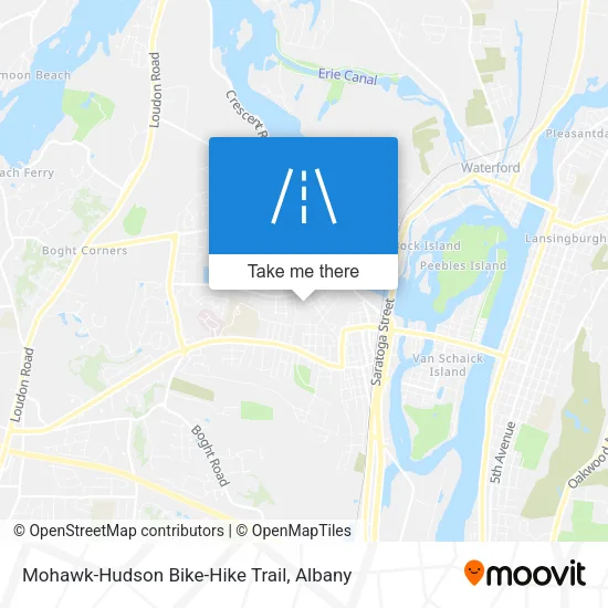 Mohawk-Hudson Bike-Hike Trail map